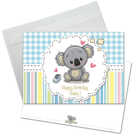 Babykarten Online Gestalten "Happy Birthday Baby"