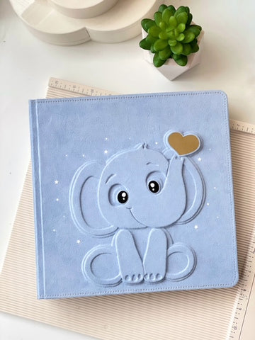 Babyalbum Elefant Blau